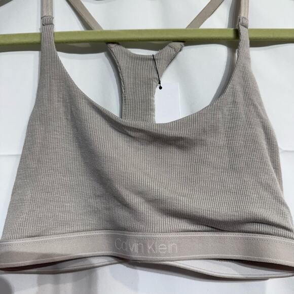 Calvin Klein Ocean Storm Pure Ribbed Unlined Bralette Sz S NWT - Picture 4 of 12